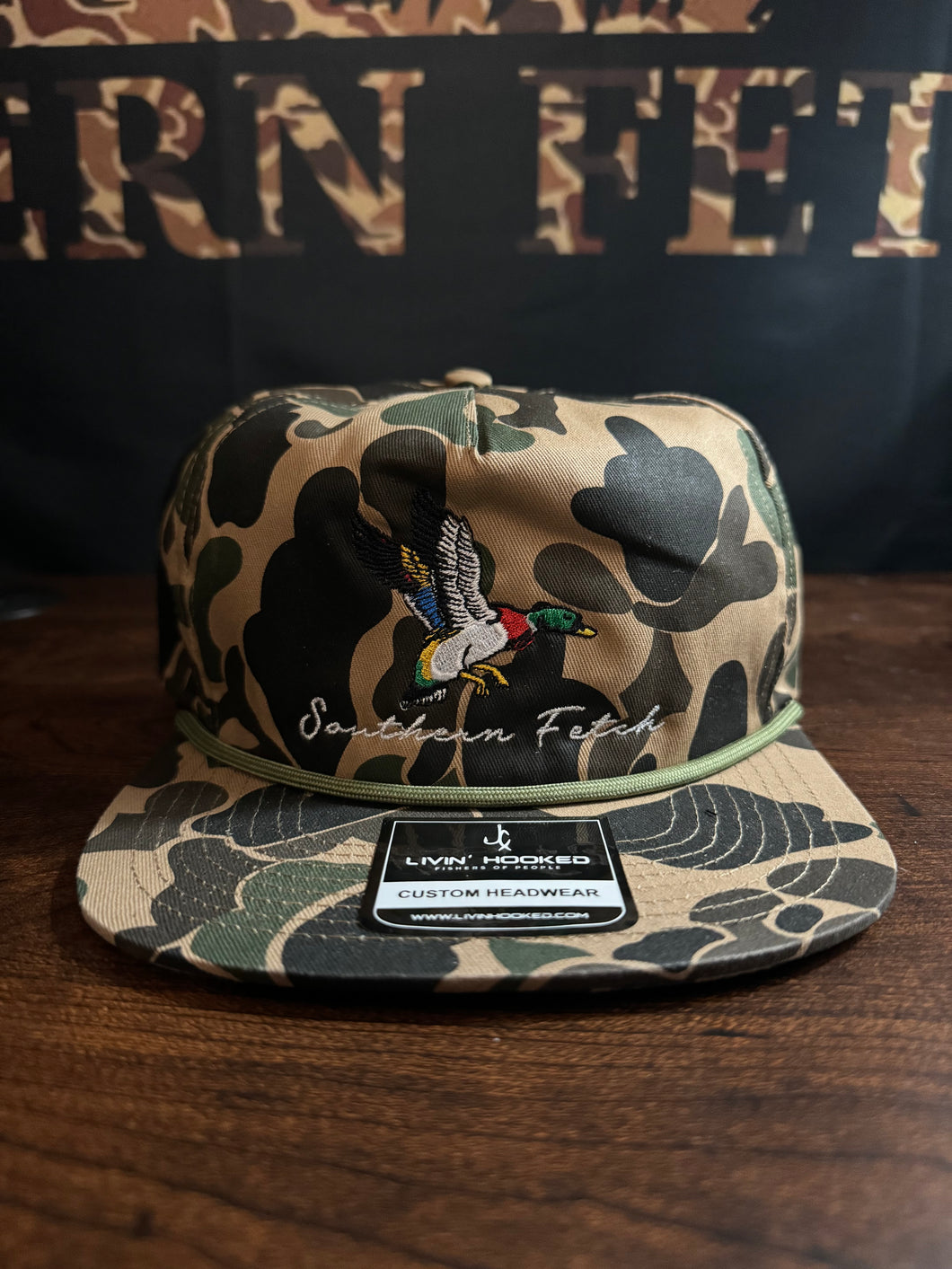 Mallard Duck Old School Camo Rope Hat