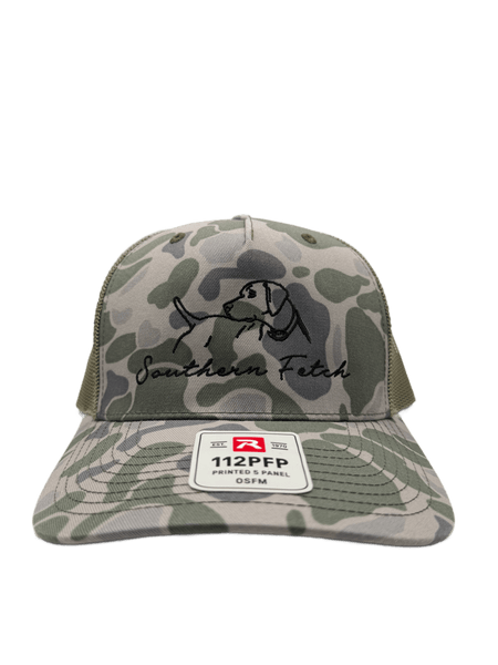 Pointer Dog Old School Grey 5 Panel Hat