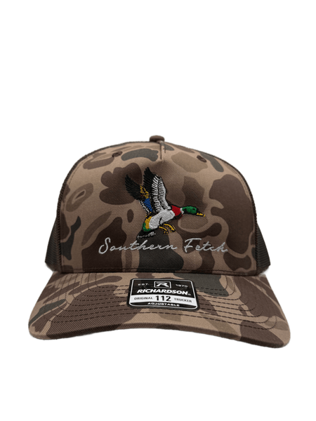 Mallard Duck Old School Camo 5 Panel Hat